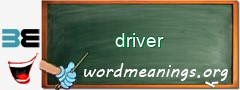 WordMeaning blackboard for driver